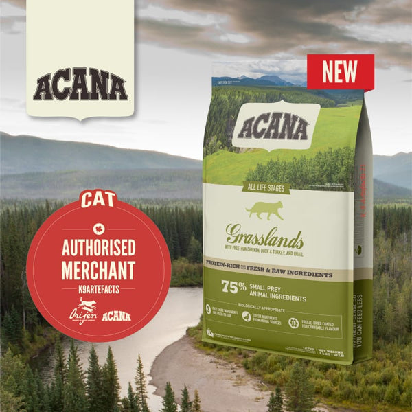 FREE 340G FOOD BAG 4.5KG BAG ACANA Regionals Grasslands Grain