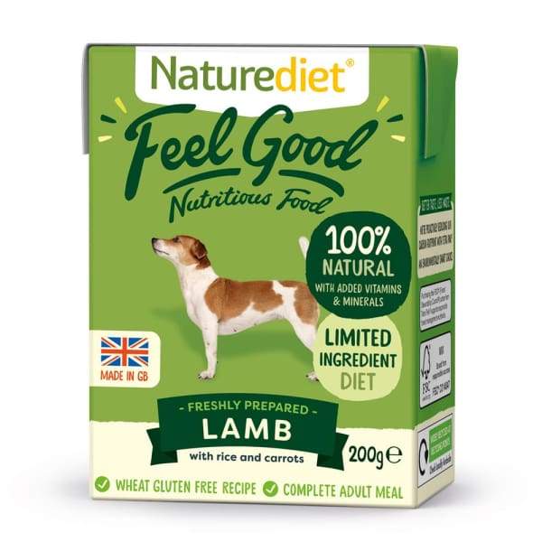 BUY 3 FREE 1 Naturediet Feel Good Lamb Wet Dog Food 200g Pawpy