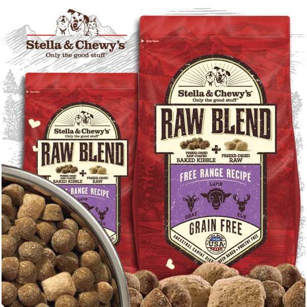 15 OFF Stella Chewy s Raw Blend Free Range Goat Lamb Elk Recipe Dry Dog Food 2 Sizes Pawpy Kisses