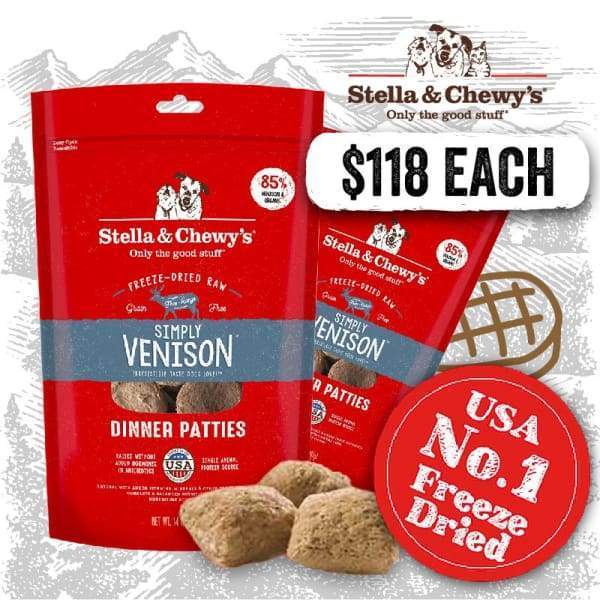 Stella Chewy s Simply Venison Dinner Patties Freeze Dried Raw