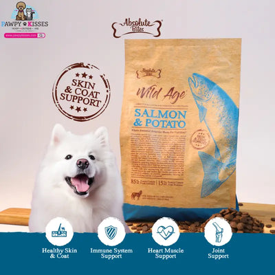 Absolute Bites Absolute Bites Wild Age Dry Dog Food - Salmon & Potato (3.3lbs/22lbs) Dog Food & Treats