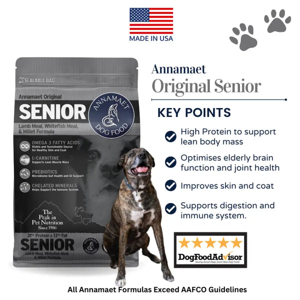 Annamaet Annamaet Original Senior 2.27KG (5lbs)/ 5.44Kg(12lbs) Dog Food & Treats