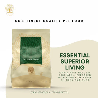 Essential Foods 20% OFF New Launch Essential Superior Living Dry Dog Food [Small/Large Kibble] Dog Food & Treats