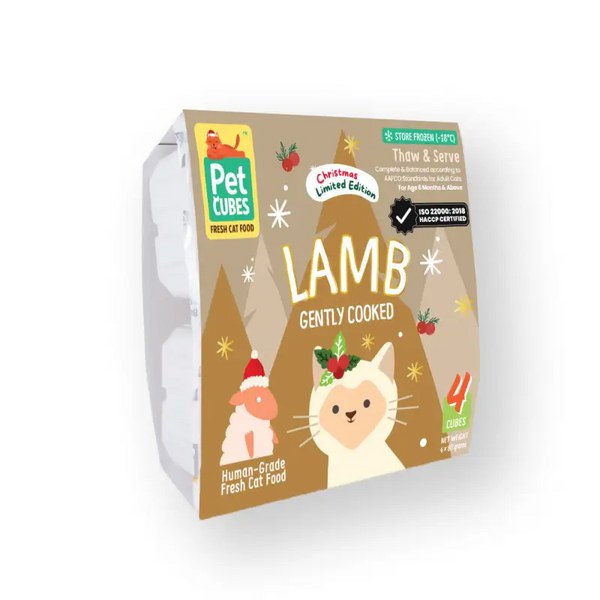 Pet Cubes [5% OFF] PetCubes Gently Cooked Festive Lamb for Cats 1.28KG Cat Food & Treats