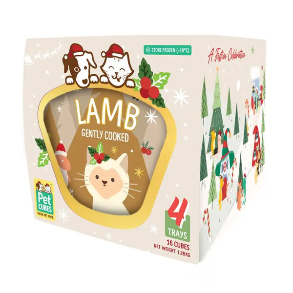 Pet Cubes [5% OFF] PetCubes Gently Cooked Festive Lamb for Cats 1.28KG Cat Food & Treats