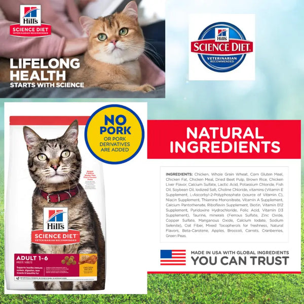 Science Diet $45 Buy 1 Get 1 Free 2kg Science Diet Adult Optimal Care Original Chicken Dry Cat Food (3 Sizes) Cat Food & Treats