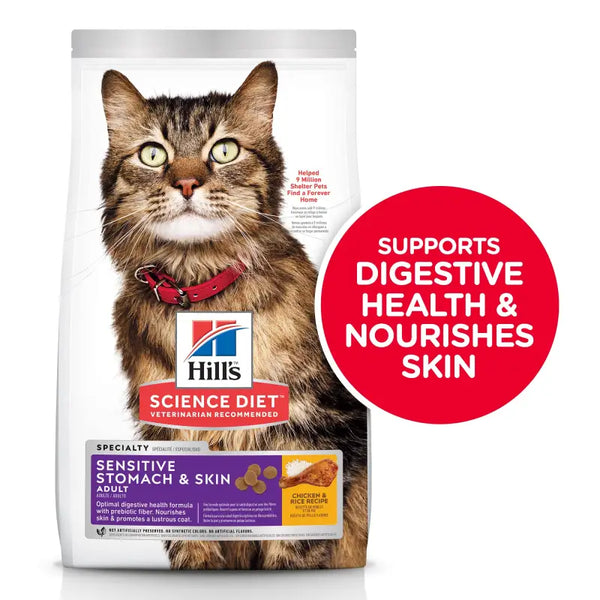 Science Diet Free Puffy Bag + 20% Science Diet Adult Sensitive Stomach & Skin Dry Cat Food (2 Sizes) Cat Food & Treats