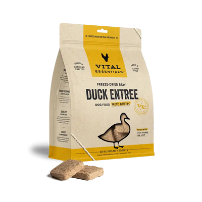 Not specified [Save 9% *] Vital Essentials® Freeze-Dried Raw Duck Entree Dog Food Mini Patties 14oz Dog Food & Treats