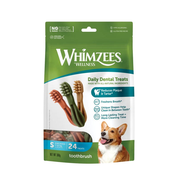 Whimzees Whimzees Toothbrush Natural Dog Treats 360g (5 Sizes) Dog Food & Treats