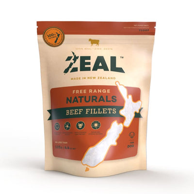 Zeal [3 FOR $43] Zeal Free Range Naturals Beef Fillet Dog Treats 125g Dog Food & Treats