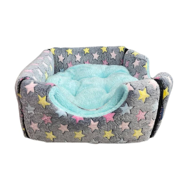 ACE PET ACE PET Loving Star Grey Furry Cosy Dog Bed Dog Accessories