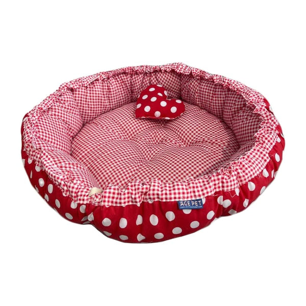 ACE PET ACE PET Polkadot Cupcake Dog Bed (2 Sizes) Dog Accessories