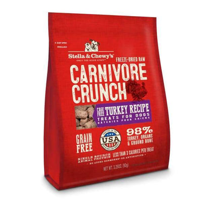 Stella & Chewys Stella & Chewys Carnivore Crunch Turkey Freeze-Dried Dog Treats 3.25oz Dog Food & Treats