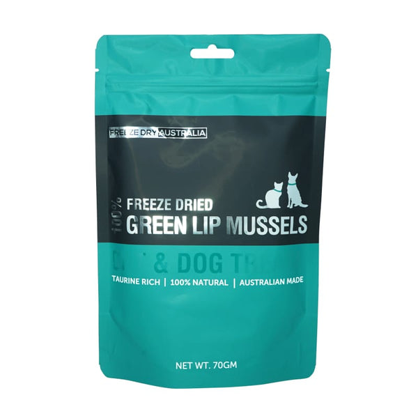 Freeze Dry Australia [30% OFF] Freeze Dry Australia Green Lipped Mussels Freeze Dried Cat & Dog Treats 70g Dog Food & Treats