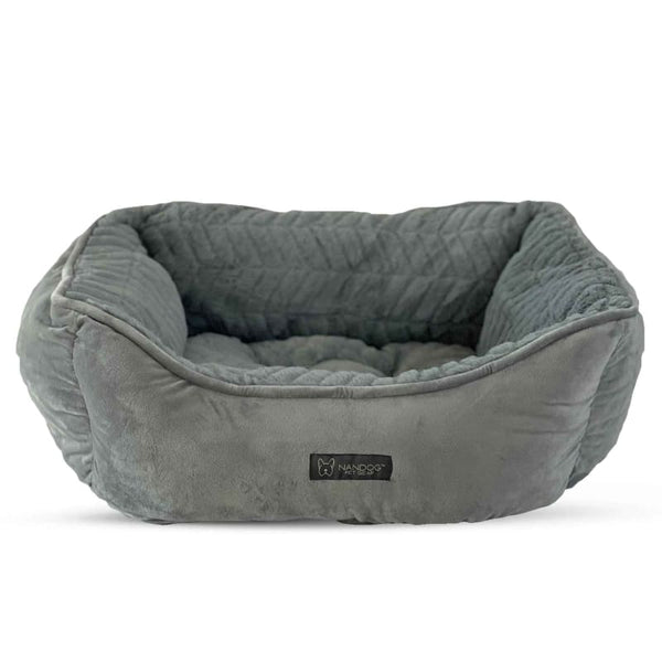 Nandog Pet Gear Nandog Pet Gear Cloud Chevron Grey Super Soft Luxe Reversible Bed Dog Accessories