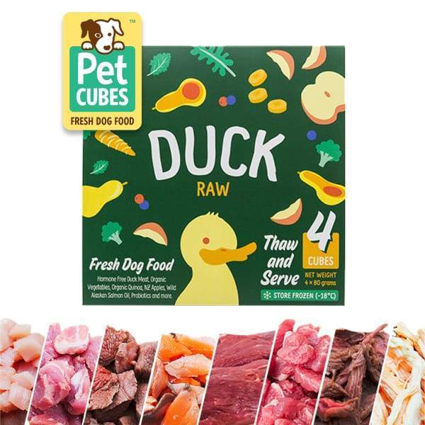 Pet Cubes [5% OFF + FREE BROTH*] Pet Cubes Duck Frozen Raw Dog Food 2.25kg Dog Food & Treats