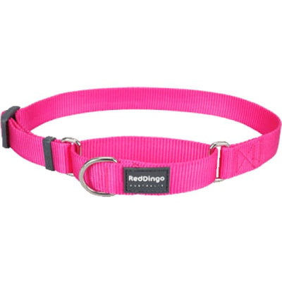 Red Dingo Red Dingo Martingale Half Check Hot Pink Dog Collar (4 Sizes) Dog Accessories