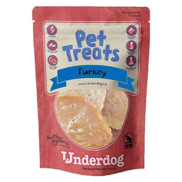 Underdog Underdog Turkey Air Dried Dog Treats 80g Dog Food & Treats