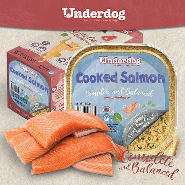 Underdog [10% OFF + $18 TREATS*] Underdog Cooked Salmon Fresh Frozen Dog Food 1.2kg Dog Food & Treats