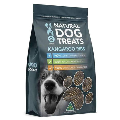 25 OFF Uno Doggo Natural Kangaroo Ribs Air Dried Dog Treats 250g