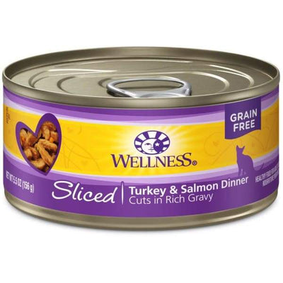 Wellness Wellness Complete Health Sliced Turkey & Salmon Dinner Canned Cat Food 156g Cat Food & Treats