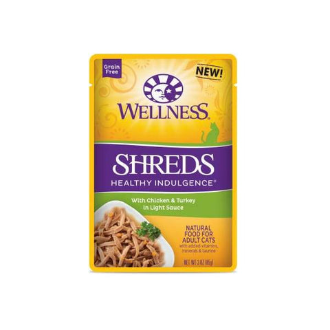 Wellness Healthy Indulgence Shreds Chicken Turkey Wet Cat Food