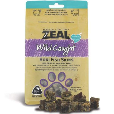 Zeal [BUY 3 WITH $18.50 OFF] Zeal Free Range Naturals Hoki Fish Skins Cat & Dog Treats 125g Dog Food & Treats